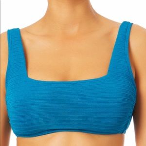 New w/ TAGS TeAl Ribbed BiKiNi top womens Medium 8/10 Large  12/14  size 3x  XXL